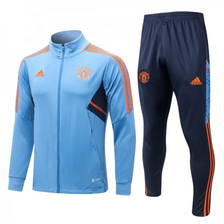 Manchester United Trenings Collegegenser Set 2022-23 Lys Blå
